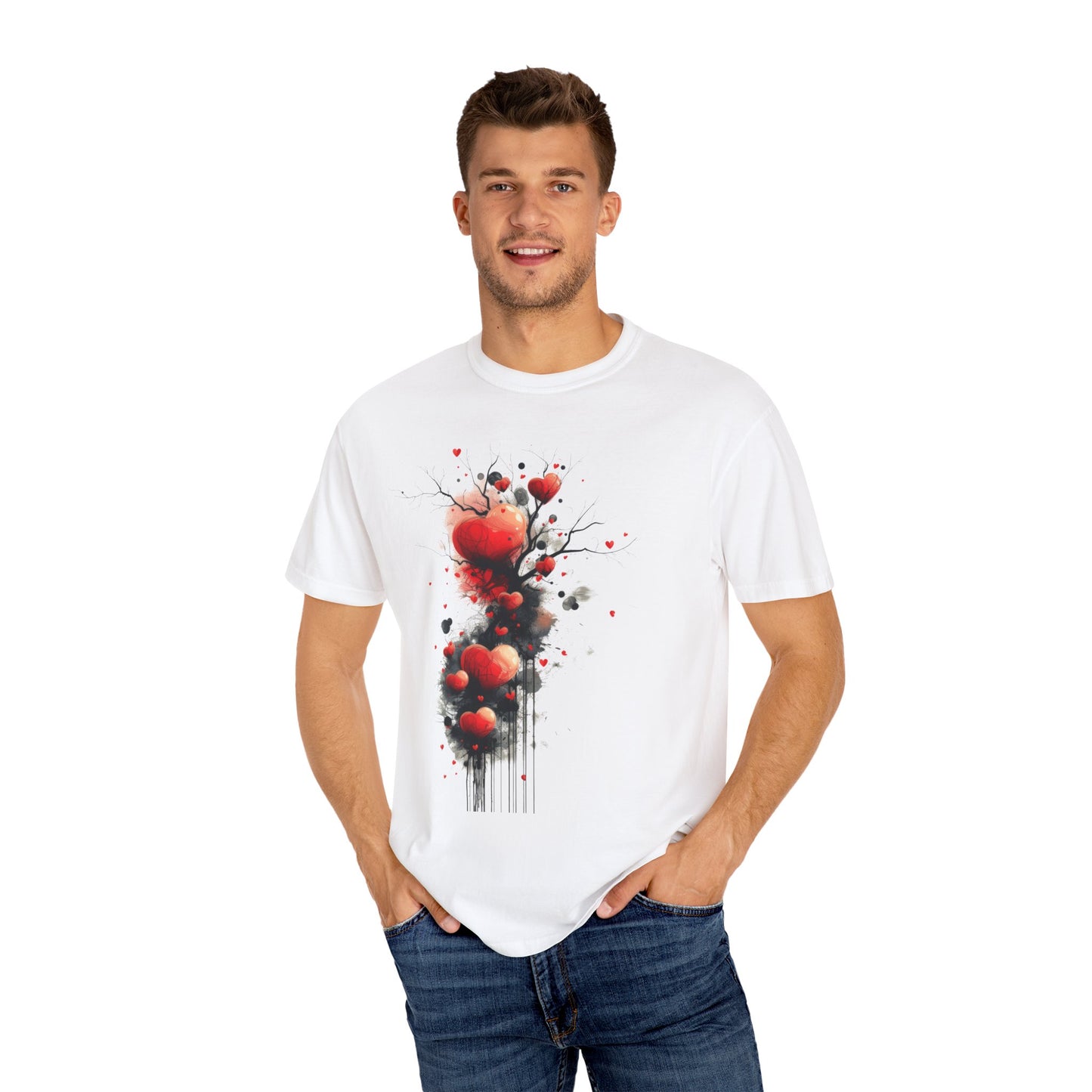 Flowing Hearts  -  Unisex Garment-Dyed T-shirt