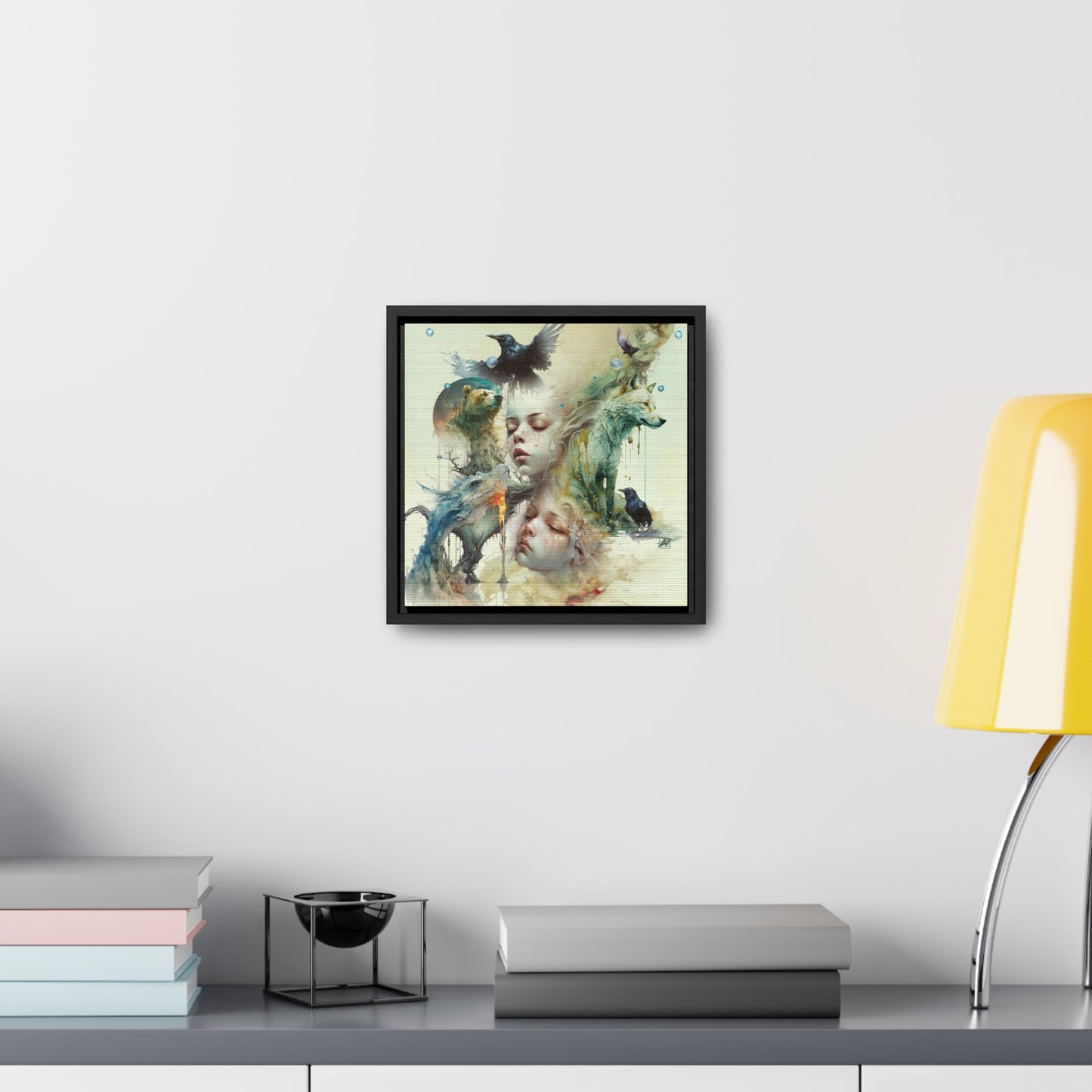 The Twins - Gallery Canvas Wraps, Square Frame