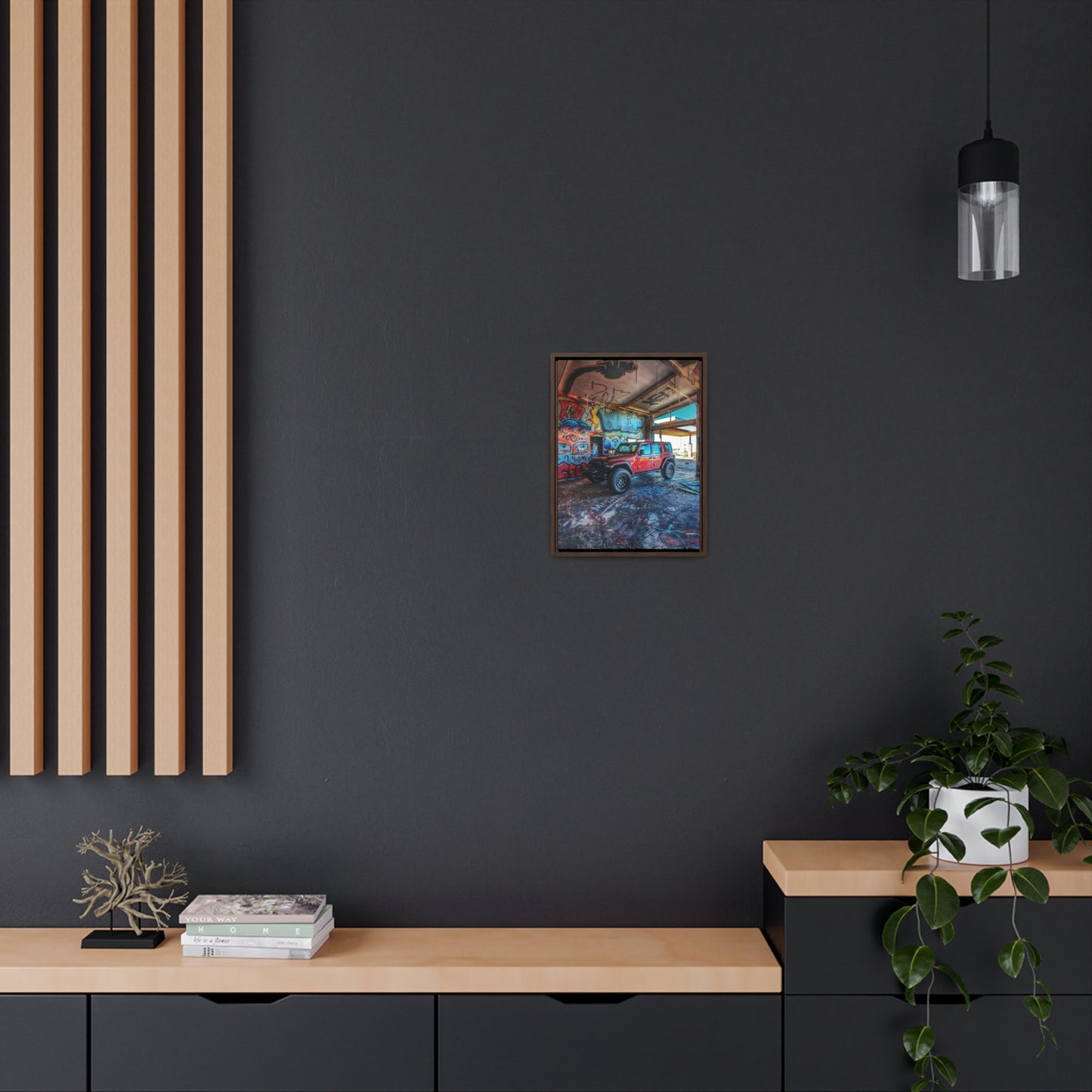 Old Gas Station Garage 1 - Gallery Canvas Wraps, Vertical Frame