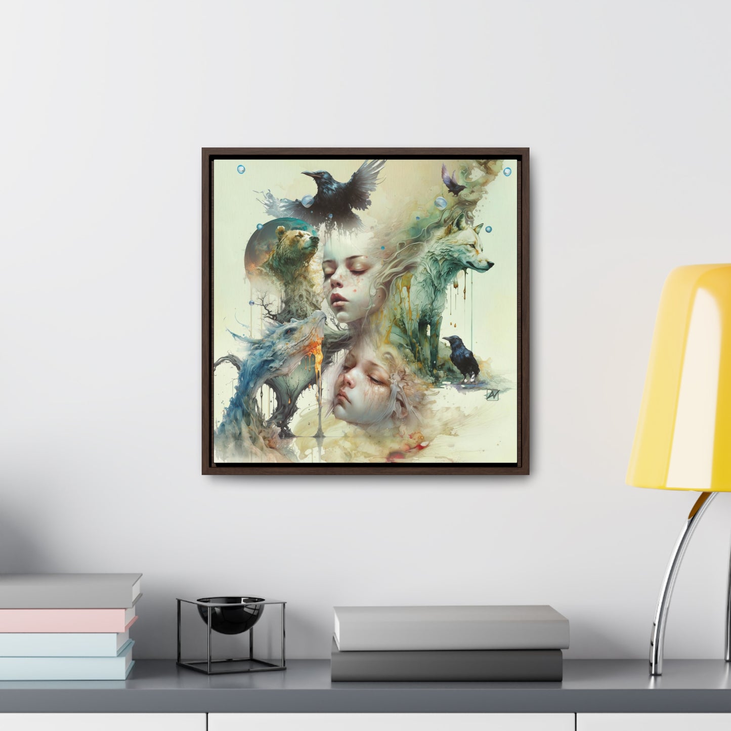 The Twins - Gallery Canvas Wraps, Square Frame