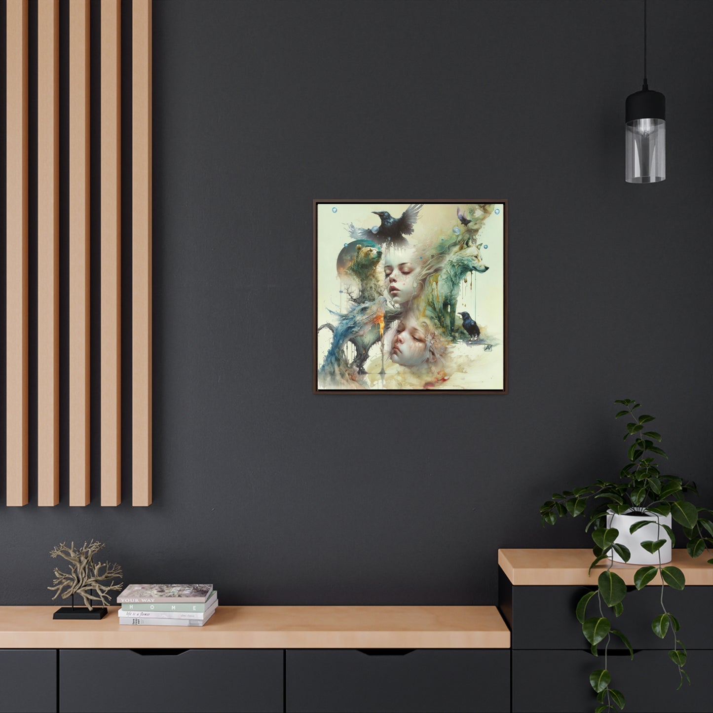 The Twins - Gallery Canvas Wraps, Square Frame