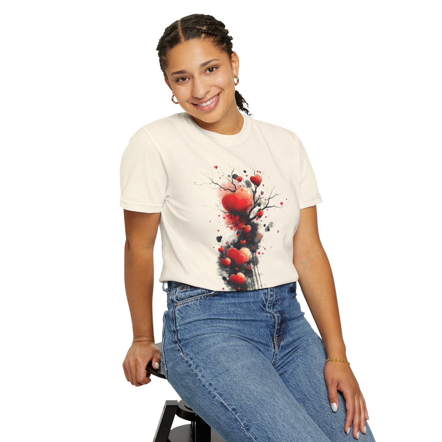 Flowing Hearts  -  Unisex Garment-Dyed T-shirt