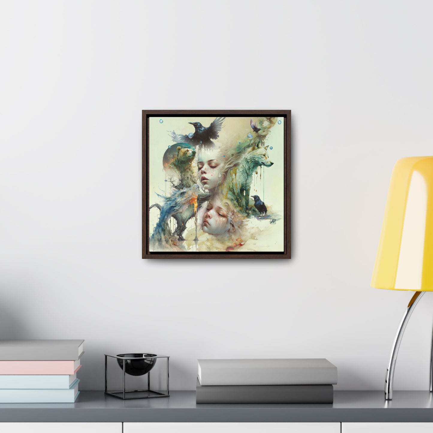 The Twins - Gallery Canvas Wraps, Square Frame