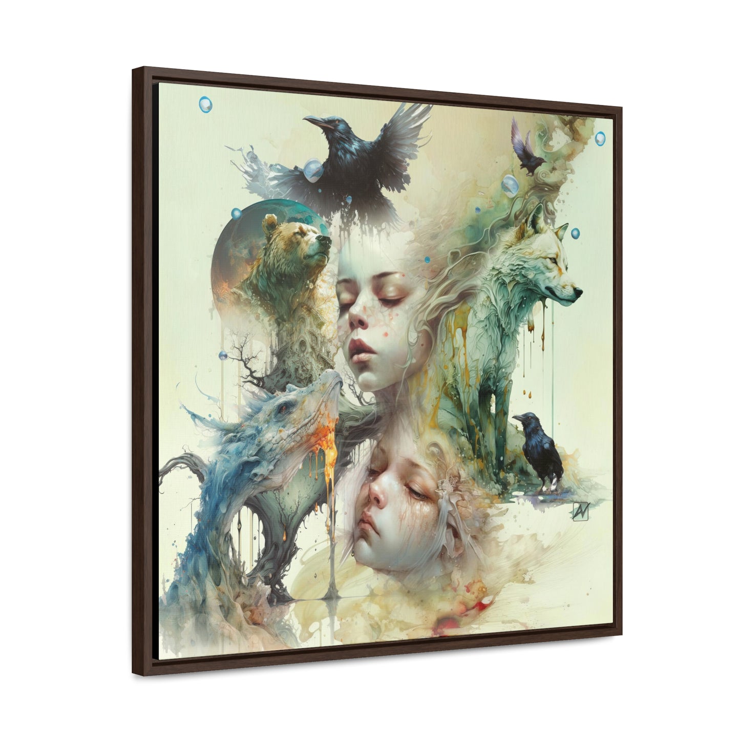 The Twins - Gallery Canvas Wraps, Square Frame