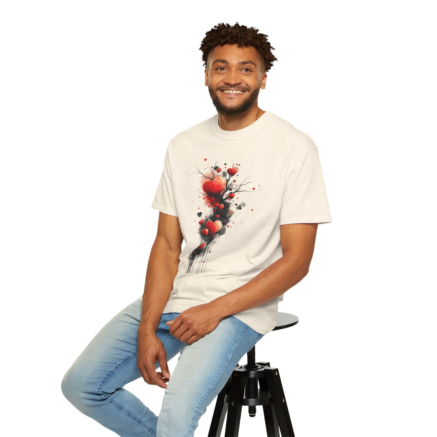 Flowing Hearts  -  Unisex Garment-Dyed T-shirt