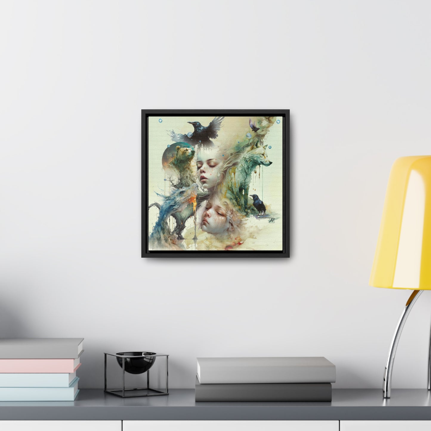 The Twins - Gallery Canvas Wraps, Square Frame