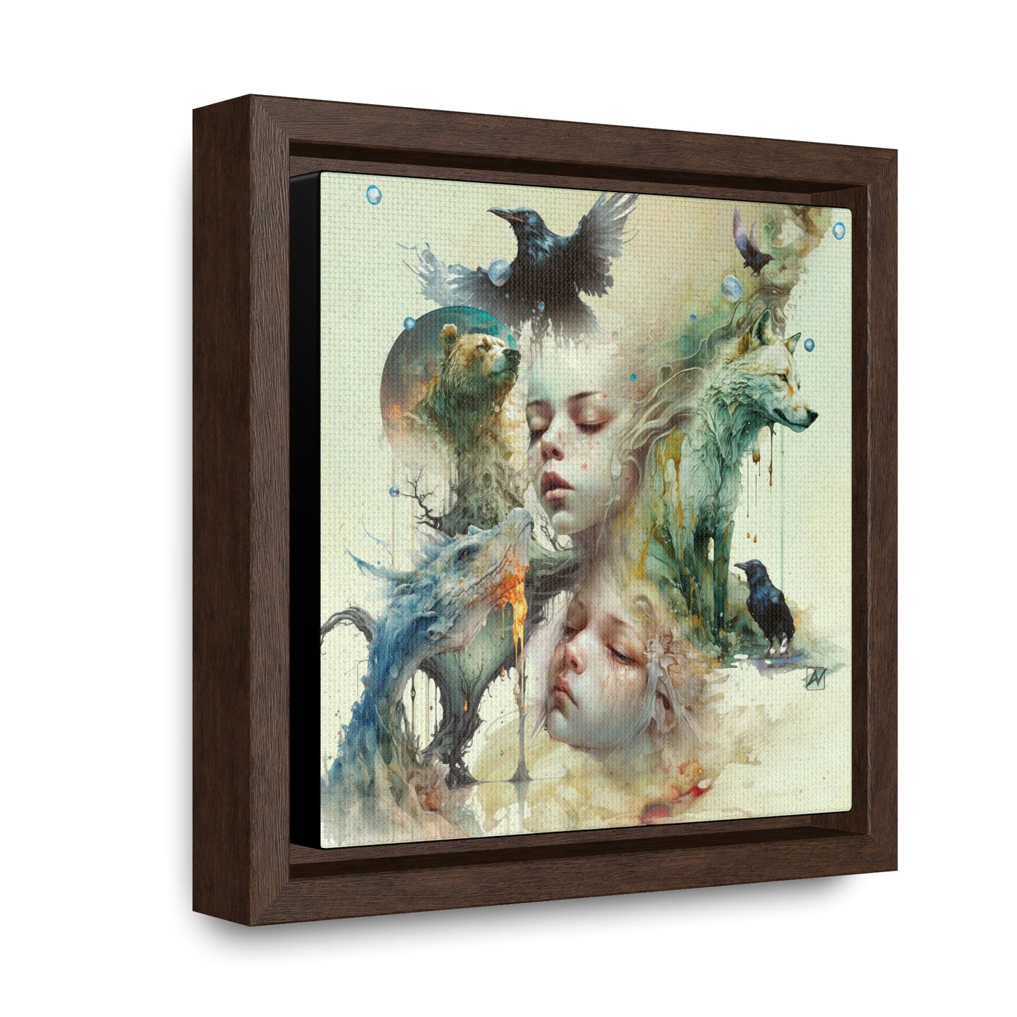 The Twins - Gallery Canvas Wraps, Square Frame