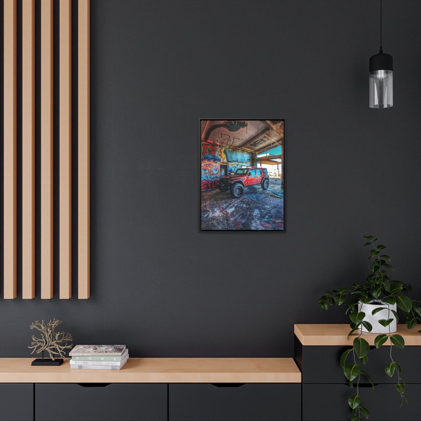 Old Gas Station Garage 1 - Gallery Canvas Wraps, Vertical Frame