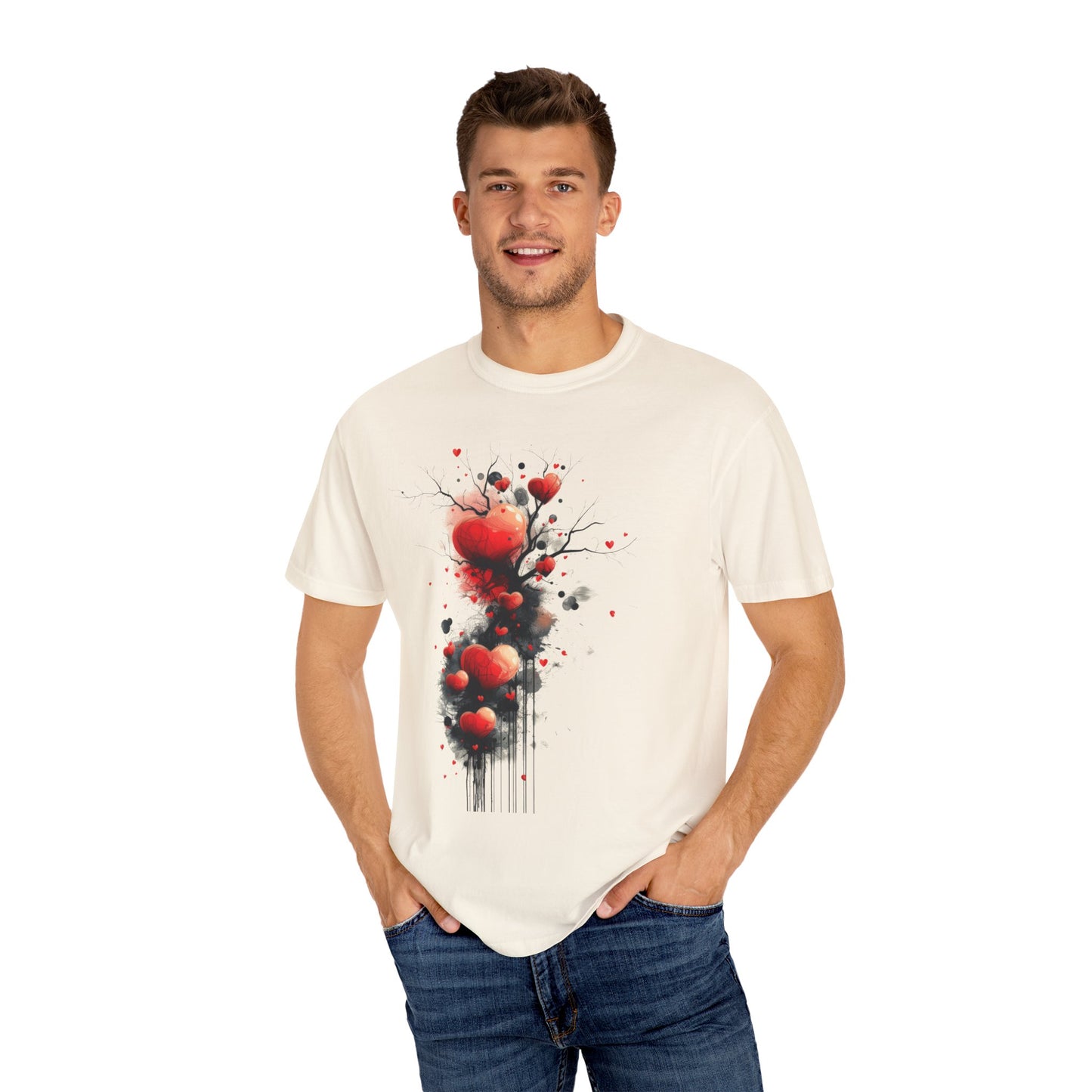 Flowing Hearts  -  Unisex Garment-Dyed T-shirt