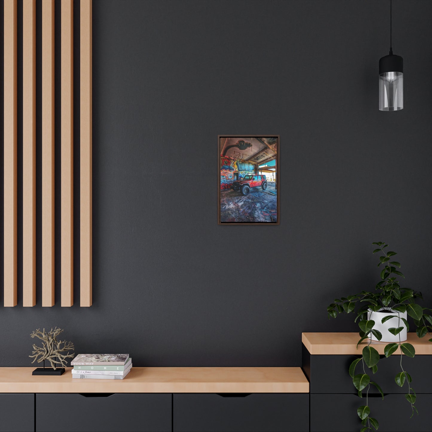 Old Gas Station Garage 1 - Gallery Canvas Wraps, Vertical Frame