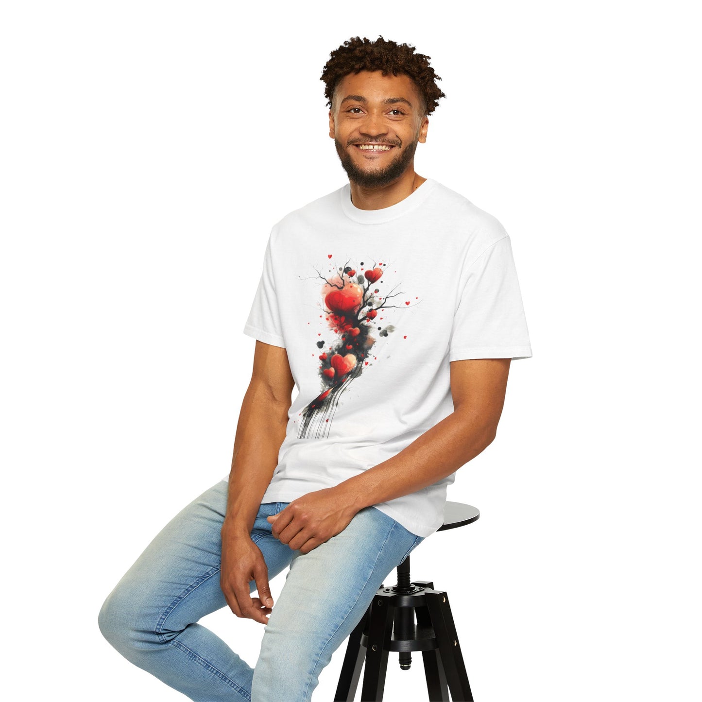 Flowing Hearts  -  Unisex Garment-Dyed T-shirt