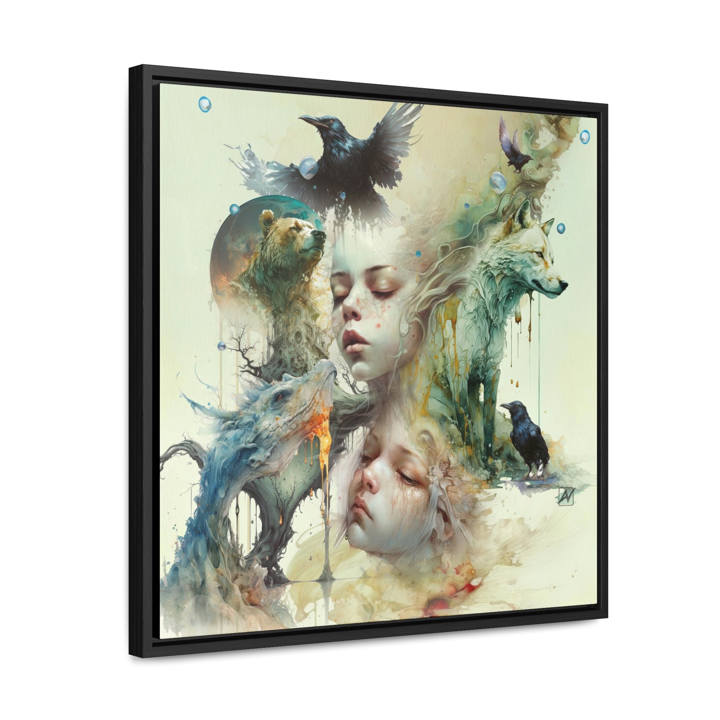 The Twins - Gallery Canvas Wraps, Square Frame