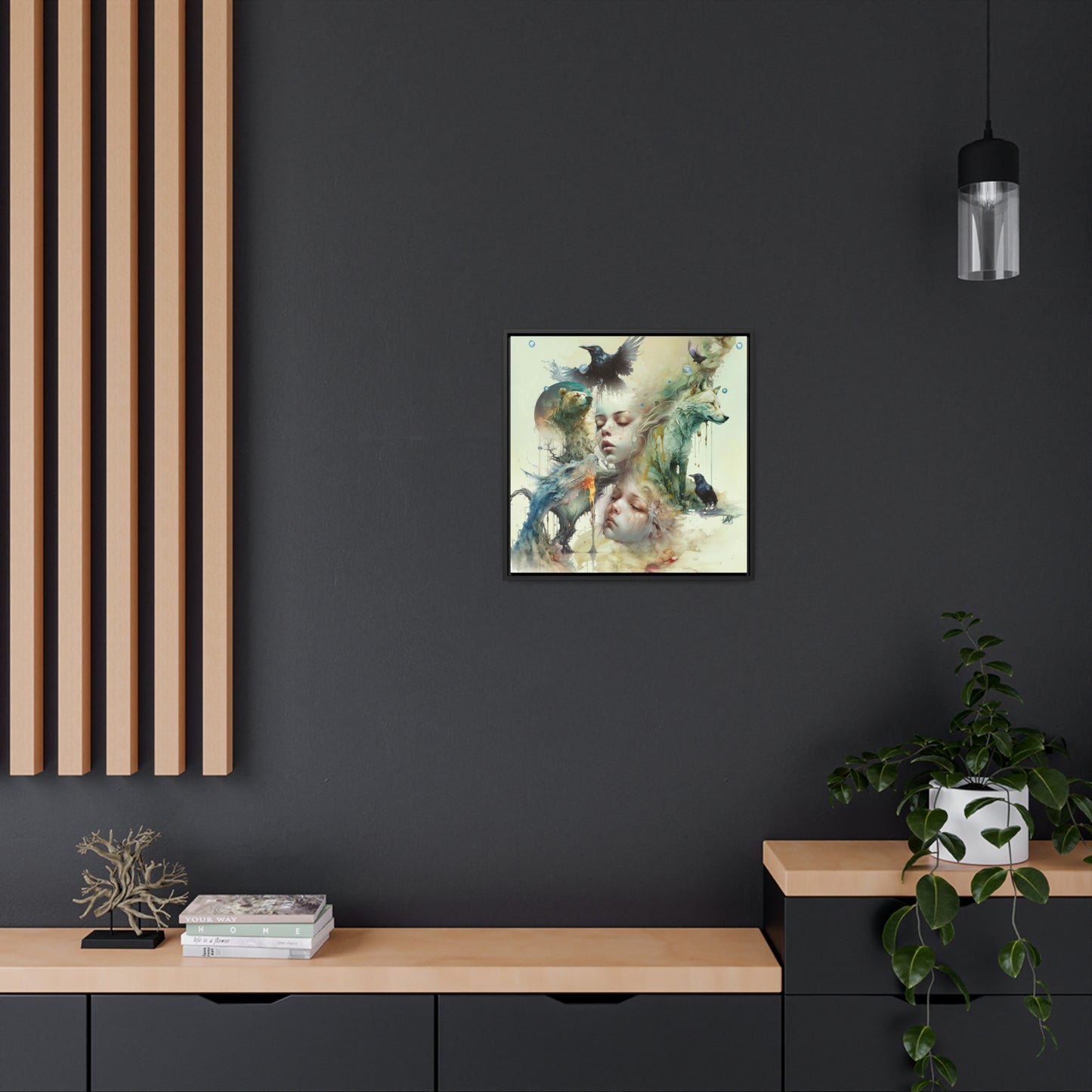The Twins - Gallery Canvas Wraps, Square Frame