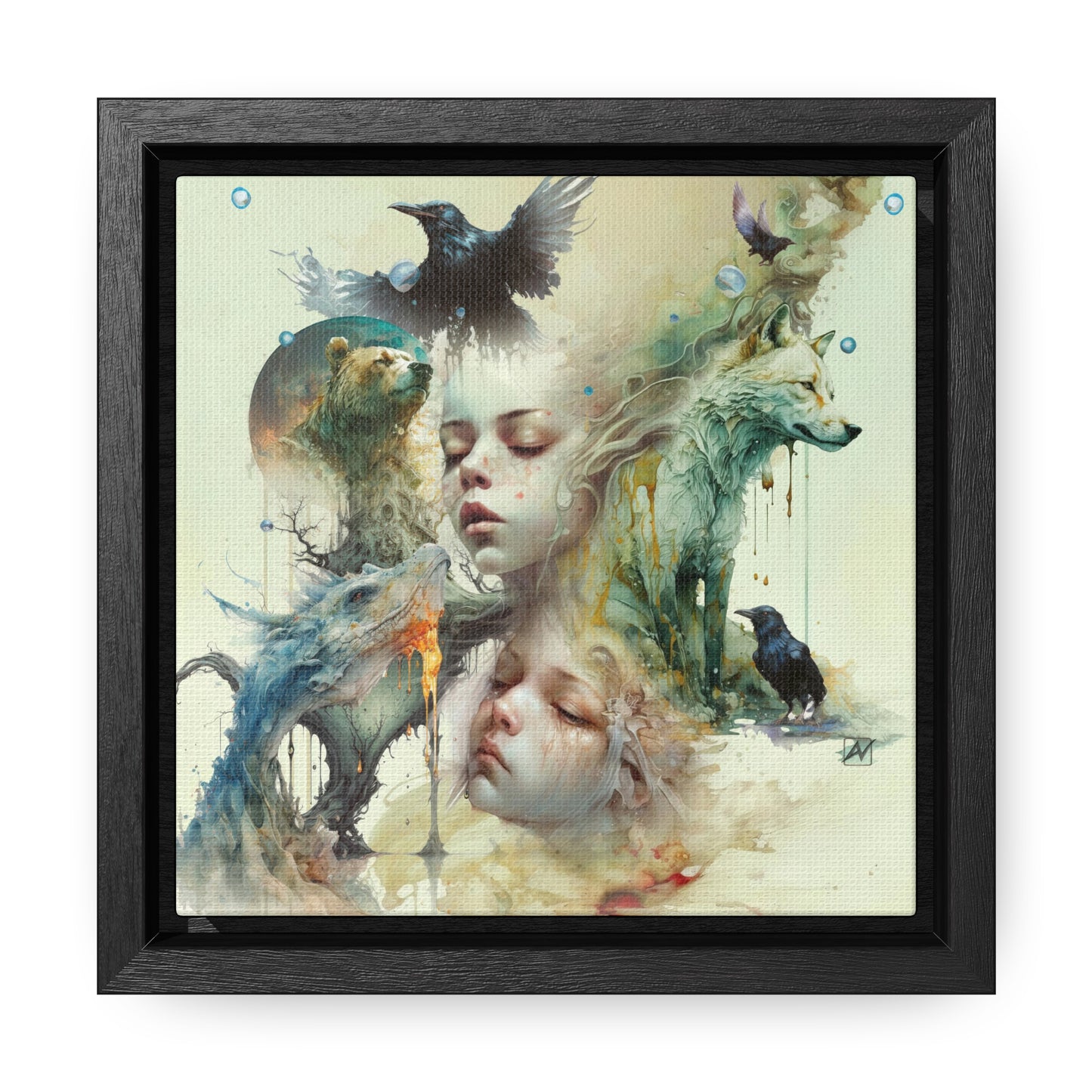 The Twins - Gallery Canvas Wraps, Square Frame