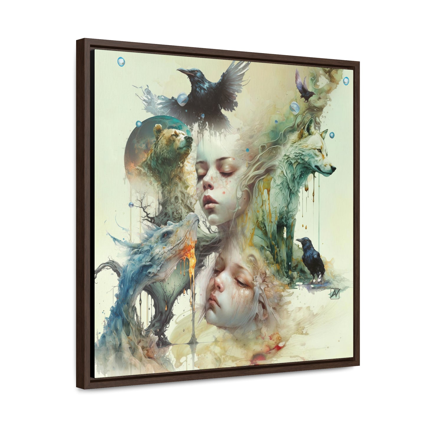 The Twins - Gallery Canvas Wraps, Square Frame