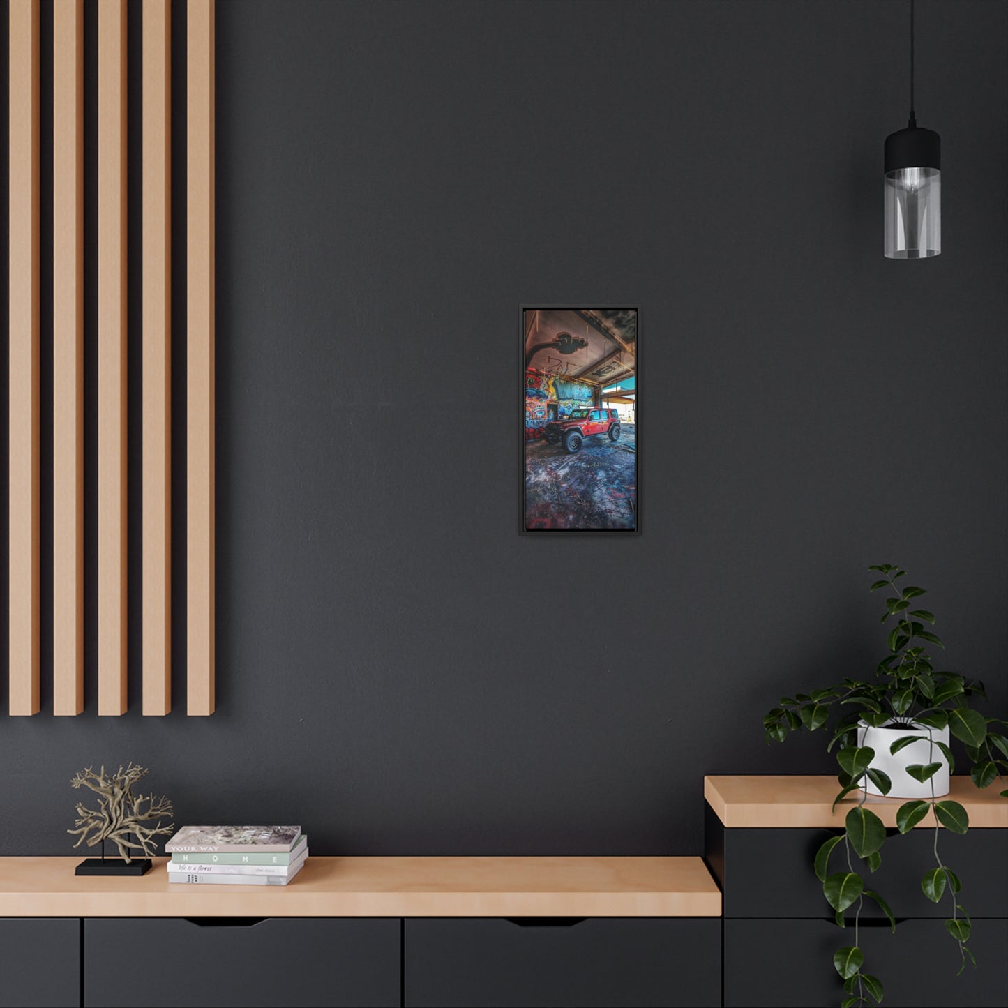 Old Gas Station Garage 1 - Gallery Canvas Wraps, Vertical Frame