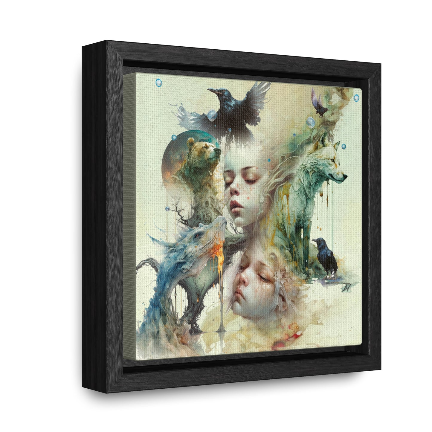 The Twins - Gallery Canvas Wraps, Square Frame