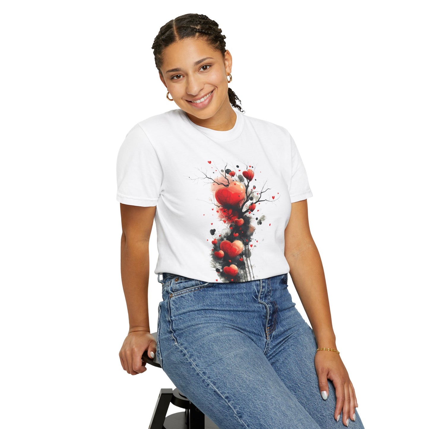 Flowing Hearts  -  Unisex Garment-Dyed T-shirt