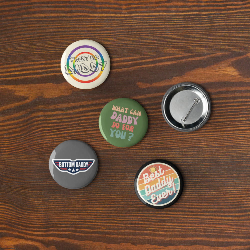 Set of Gay Daddy button pins