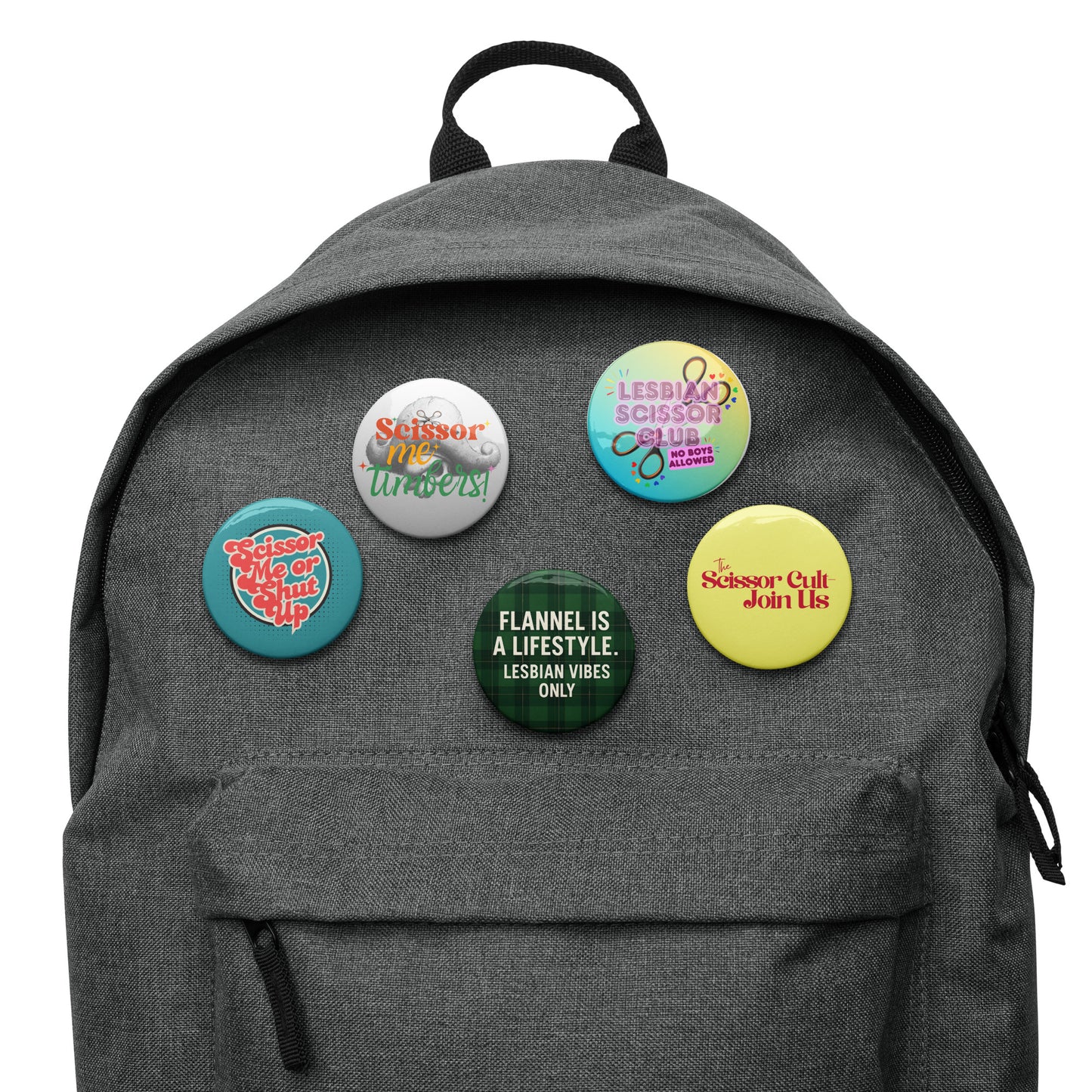 Set of lesbian button pins