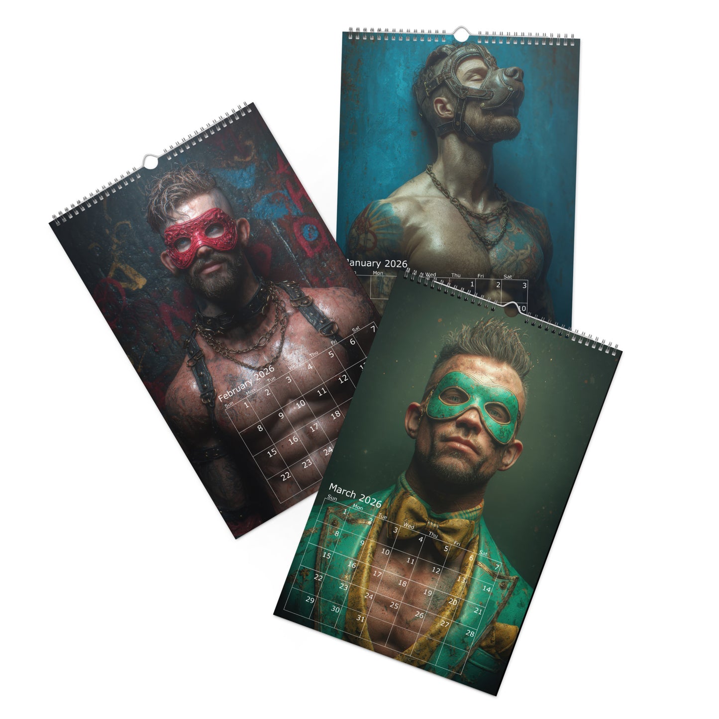 Masked Desires - 2026 Wall calendar