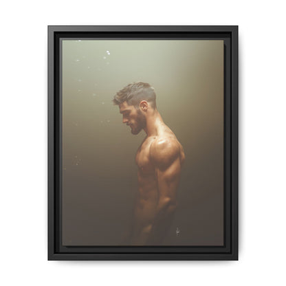 The Steam Room 1 - Framed Matte Canvas Print