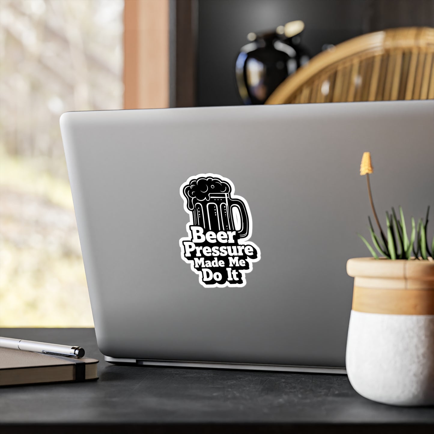 Beer Pressure Made Me Do It Sticker | Kiss-Cut Vinyl Decal