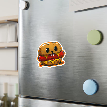 Vampire Hotdog Cheeseburger Kiss-Cut Vinyl Decals | Foodie Gothic Sticker