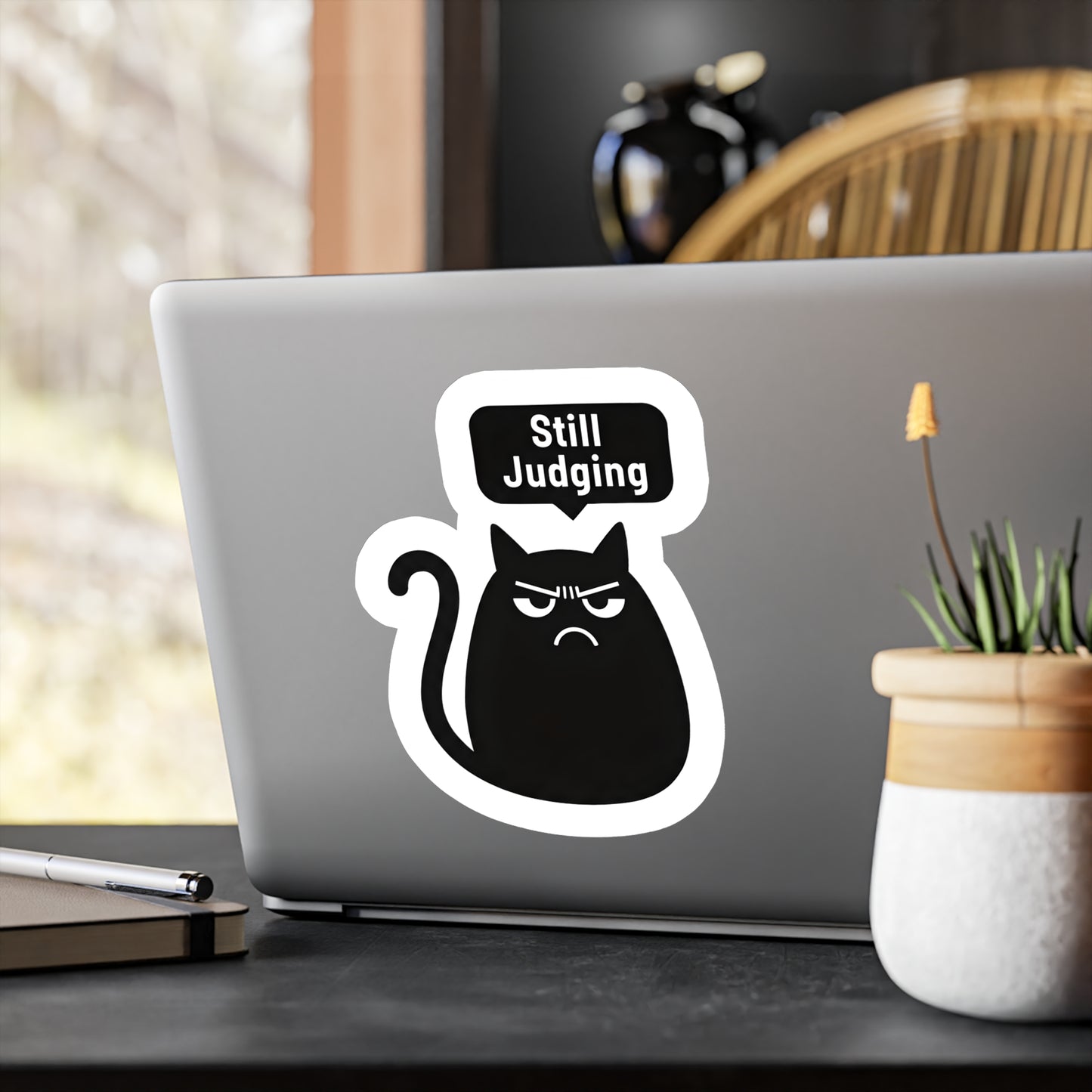 Grumpy Cat Still Judging Sticker | Kiss-Cut Vinyl Decal