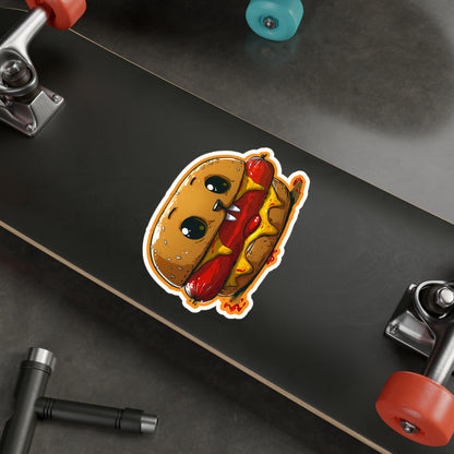 Vampire Hotdog Cheeseburger Kiss-Cut Vinyl Decals | Foodie Gothic Sticker