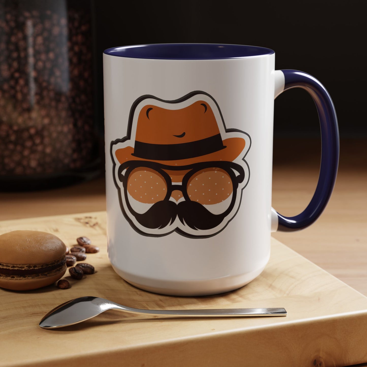 Retro Mustache Man Coffee Mug – Accent 11/15oz