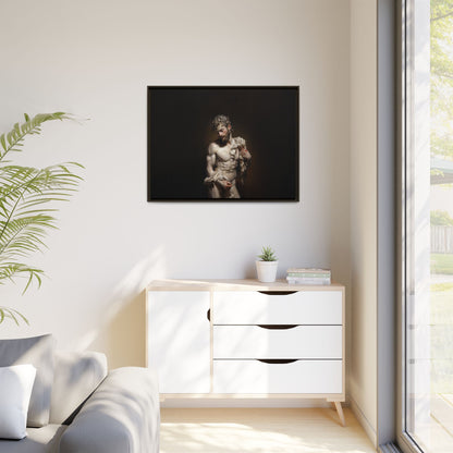 Spotlight On Innocence  -  Framed Canvas Print