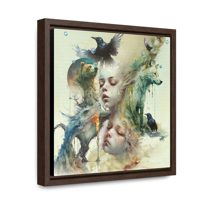 The Twins -  Gallery Canvas Wraps, Square Frame