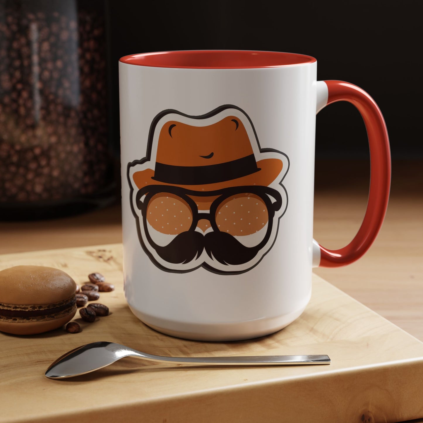 Retro Mustache Man Coffee Mug – Accent 11/15oz