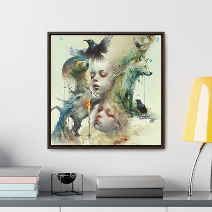 The Twins -  Gallery Canvas Wraps, Square Frame