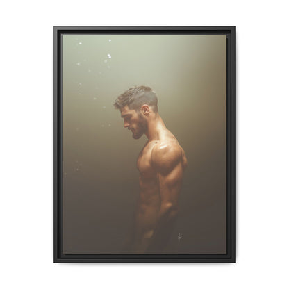 The Steam Room 1 - Framed Matte Canvas Print