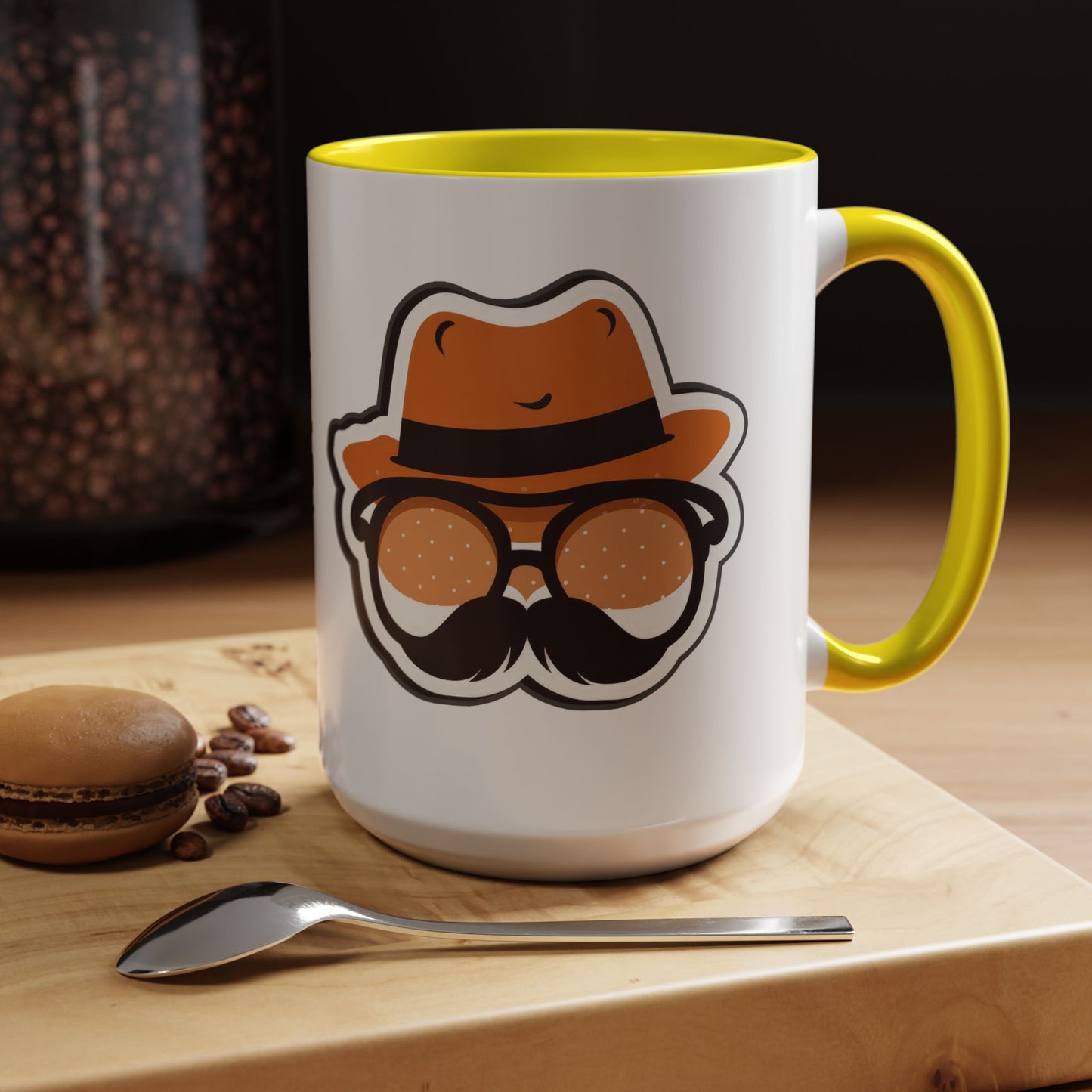 Retro Mustache Man Coffee Mug – Accent 11/15oz