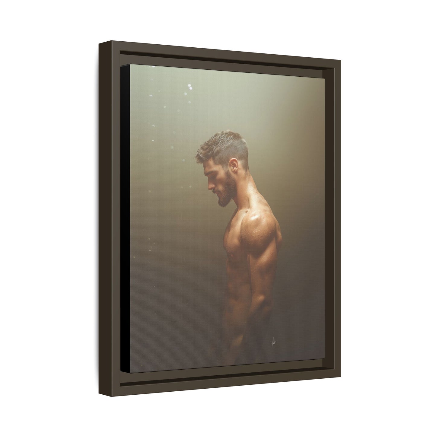 The Steam Room 1 - Framed Matte Canvas Print