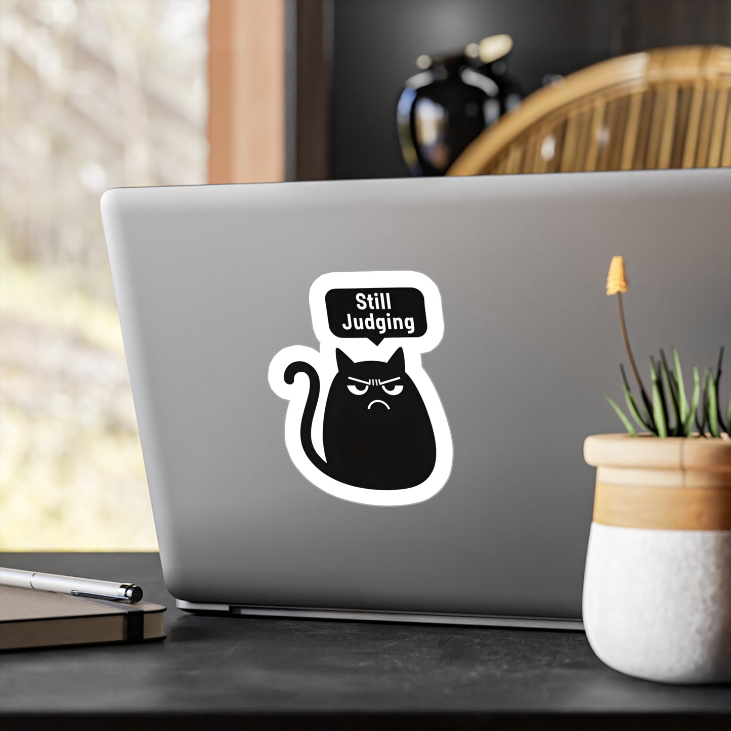 Grumpy Cat Still Judging Sticker | Kiss-Cut Vinyl Decal