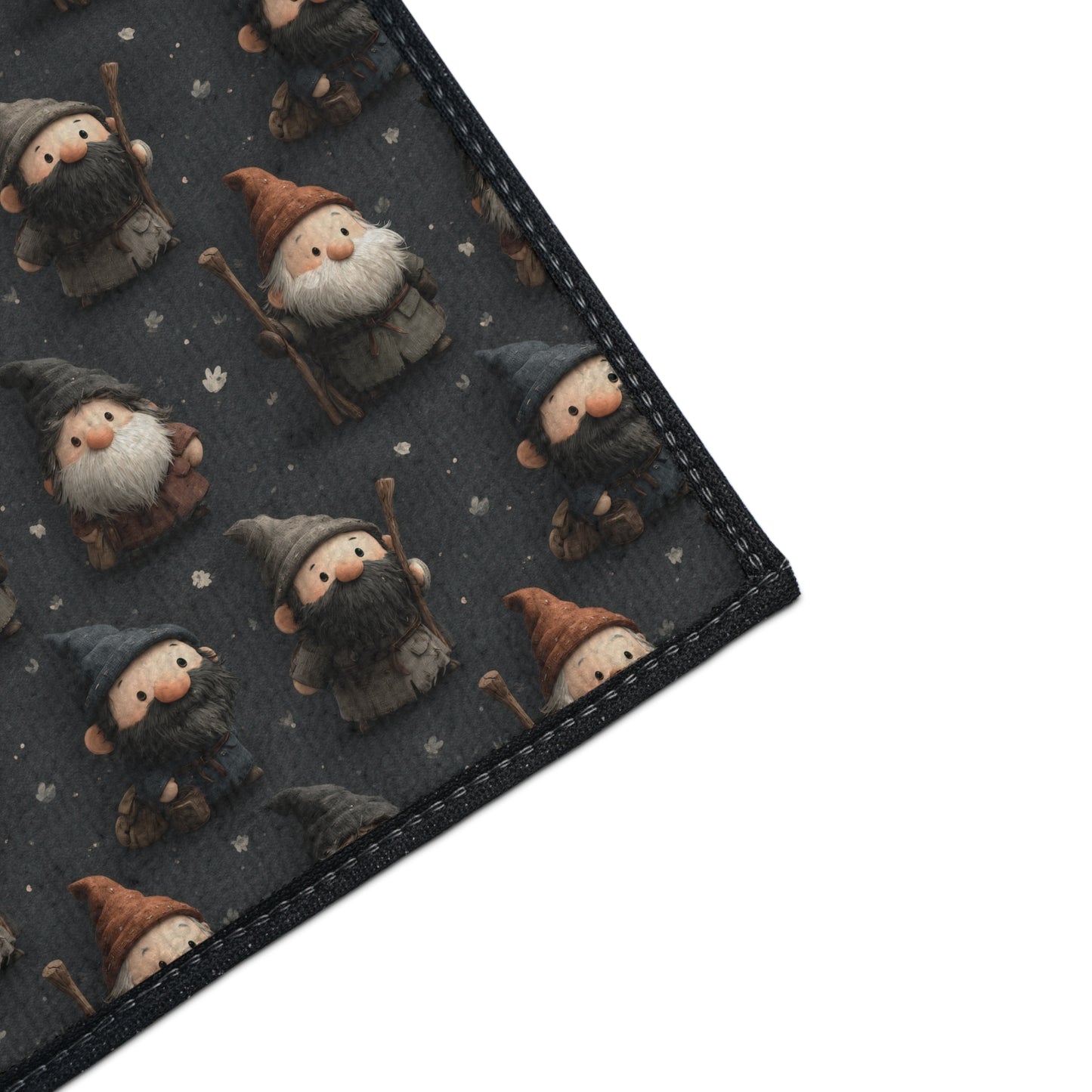 Nordic Gnome Pattern Heavy Duty Floor Mat | Cute Woodland Elf Doormat