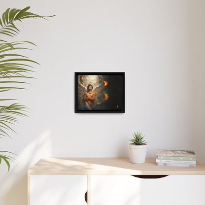 The Warm Light - Male Angel Half-Nude Matte Canvas Framed | Wall Art