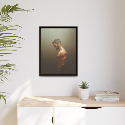 The Steam Room 1 - Framed Matte Canvas Print