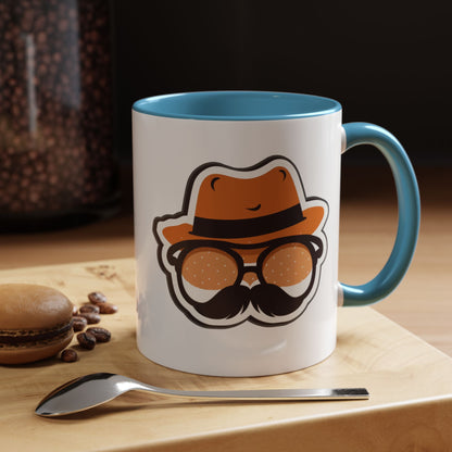Retro Mustache Man Coffee Mug – Accent 11/15oz