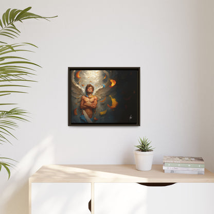 The Warm Light - Male Angel Half-Nude Matte Canvas Framed | Wall Art