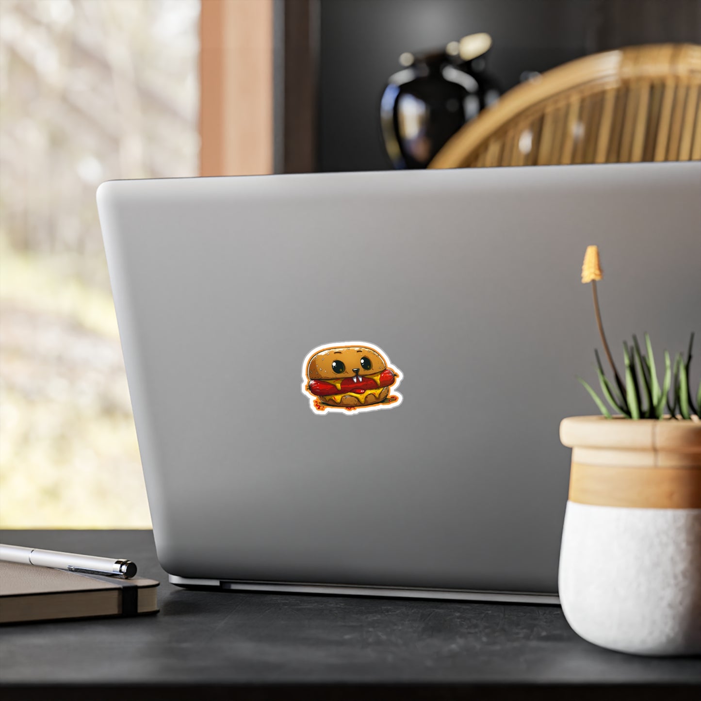 Vampire Hotdog Cheeseburger Kiss-Cut Vinyl Decals | Foodie Gothic Sticker