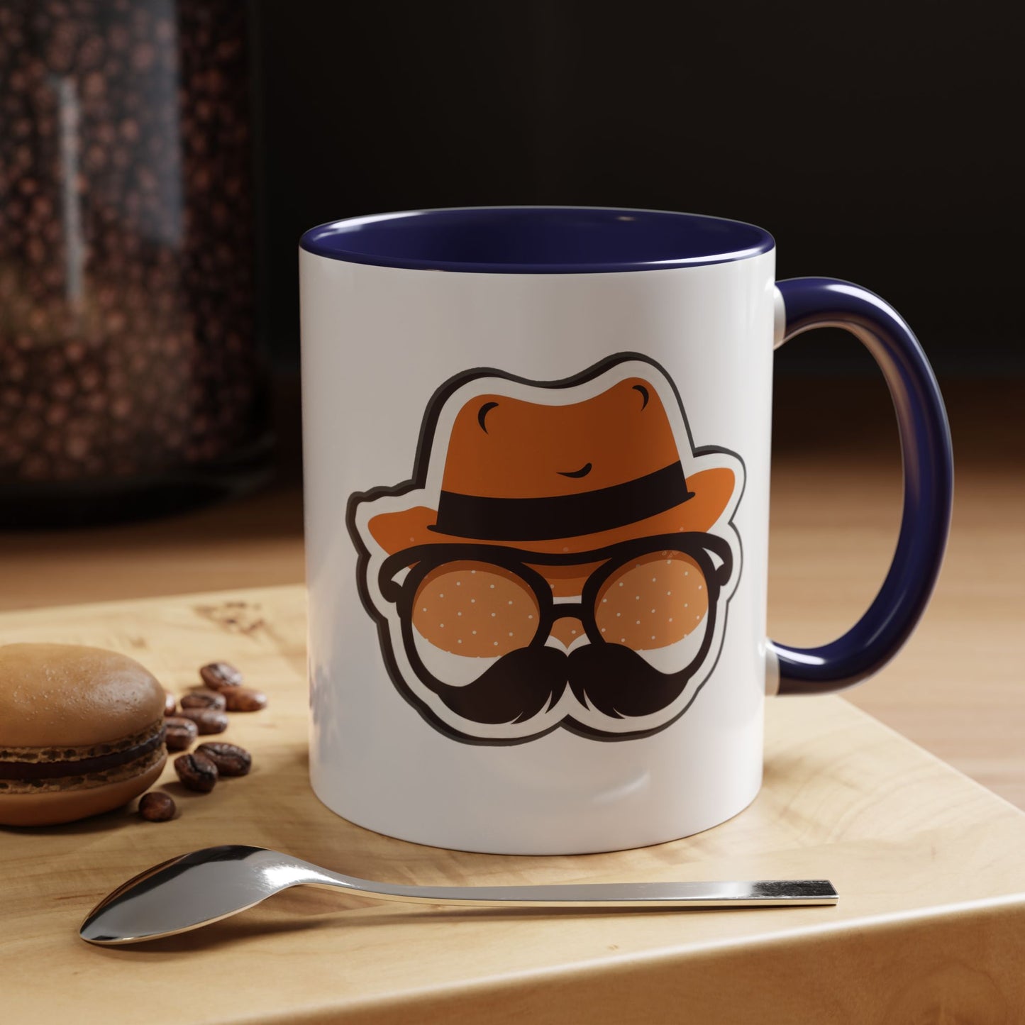 Retro Mustache Man Coffee Mug – Accent 11/15oz