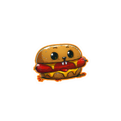 Vampire Hotdog Cheeseburger Kiss-Cut Vinyl Decals | Foodie Gothic Sticker