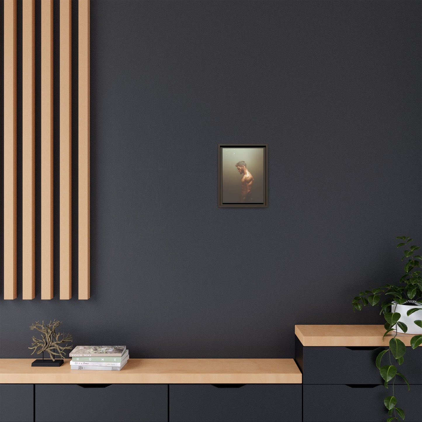 The Steam Room 1 - Framed Matte Canvas Print