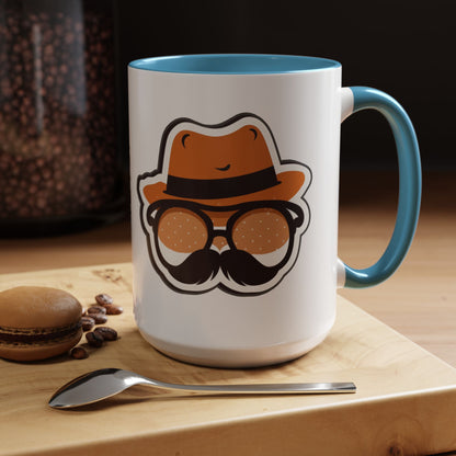 Retro Mustache Man Coffee Mug – Accent 11/15oz