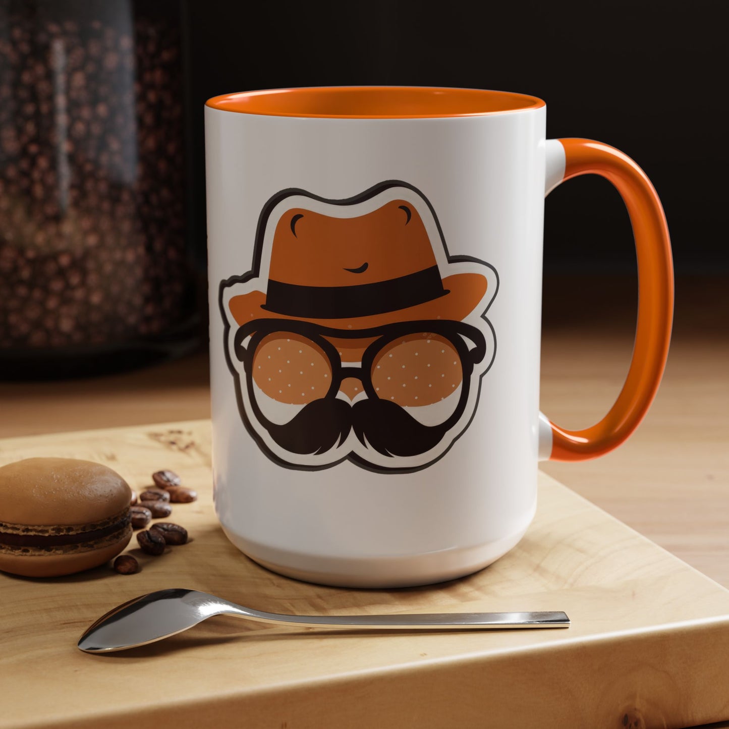 Retro Mustache Man Coffee Mug – Accent 11/15oz